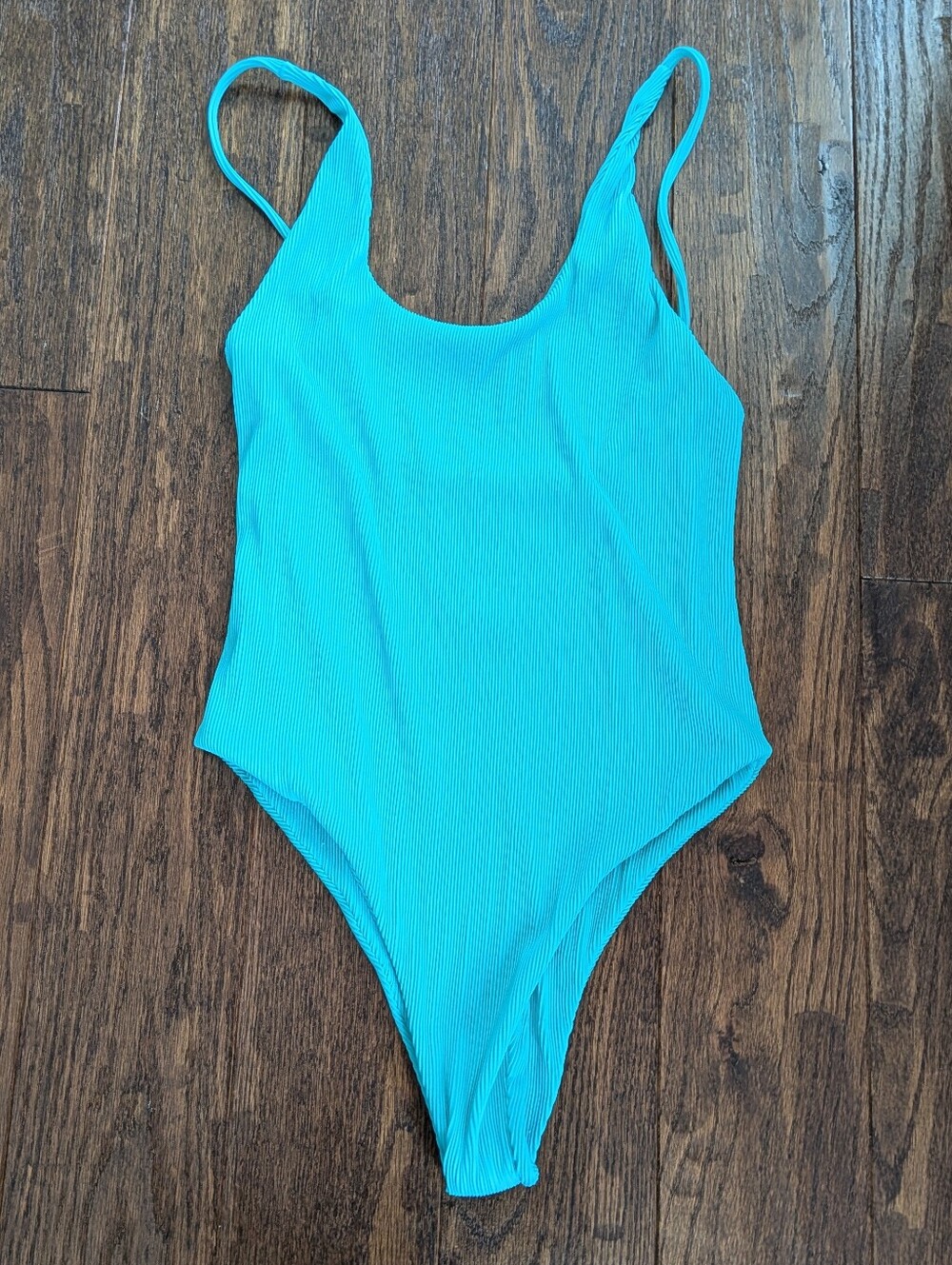 Kulani Kinis Women's Blue Ribbed One Piece Swimsuit Size XL